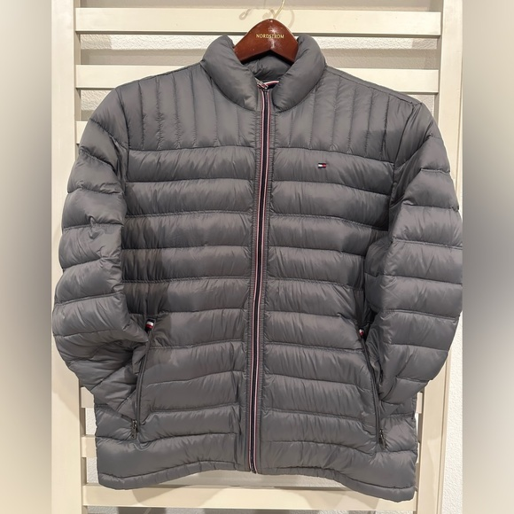 Tommy Hilfiger Ultra Loft Lightweight Packable Jacket‎ L Charcoal